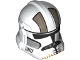 Lot ID: 351237257  Part No: 2019pb01  Name: Minifigure, Headgear Helmet SW Clone Trooper (Phase 2) with Holes with Black Visor and Dark Tan and Orange Markings Pattern (Commander Cody)