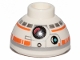 Part No: 20952pb03  Name: Brick, Round 1 1/2 x 1 1/2 x 2/3 Dome Top with SW BB-8 Droid Head, Large Photoreceptor Pattern