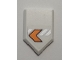 Part No: 22385pb162R  Name: Tile, Modified 2 x 3 Pentagonal with Orange Arrow Model Right Side Pattern (Sticker) - Set 70348