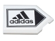 Part No: 22385pb252  Name: Tile, Modified 2 x 3 Pentagonal with Black 'adidas' Logo and Black Triangle Pattern (Sticker) - Set 10299