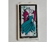 Part No: 22886pb11  Name: Brick 1 x 2 x 3 with Woman Wearing Dark Turquoise Dress and Magenta Wings, Mirrored Border Pattern (Sticker) - Set 41344