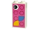 Part No: 22886pb20  Name: Brick 1 x 2 x 3 with Black Eye, Yellow and Medium Blue Quarter Tiles, and Magenta Circles on Dark Pink Background Pattern (Sticker) - Set 40574