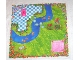 Part No: 23267 Name: Belville Cloth Playmat 49cm x 49cm with Flowers, Grass, Stream, Tile Patio, Picnic Blanket, and Book Pattern Part No: 23267 Name: Belville Cloth Playmat 49cm x 49cm with Flowers, Grass, Stream, Tile Patio, Picnic Blanket, and Book Pattern