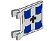 Lot ID: 342684600  Part No: 2335p04  Name: Flag 2 x 2 Square with Imperial Soldier Black Symbol over White Cross on Blue Background Pattern on Both Sides