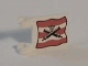 Lot ID: 44677473  Part No: 2335pb002  Name: Flag 2 x 2 Square with Crossed Cannons over Red Stripes, Black Outline Pattern