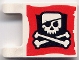 Part No: 2335pb008  Name: Flag 2 x 2 Square with Skull and Crossbones (Eye Patch) Pattern
