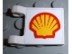 Part No: 2335pb011  Name: Flag 2 x 2 Square with Shell Logo Pattern on Both Sides (Stickers) - Set 2554