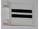 Part No: 2335pb082  Name: Flag 2 x 2 Square with 2 Black Lines on White Background Pattern (Sticker) - Set 8198