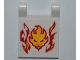 Part No: 2335pb086  Name: Flag 2 x 2 Square with Flames and Lion Head Pattern (Sticker) - Set 9558