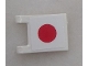 Part No: 2335pb088  Name: Flag 2 x 2 Square with Japan Flag Pattern on One Side (Sticker) - Set 8679