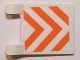 Part No: 2335pb112  Name: Flag 2 x 2 Square with Orange and White Danger Stripes Pattern (Sticker) - Set 7649