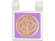 Part No: 2335pb121  Name: Flag 2 x 2 Square with Gold Sword and Celtic Knot on Medium Lavender Background Pattern (Sticker) - Set 41051