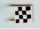 Part No: 2335pb141  Name: Flag 2 x 2 Square with Checkered Pattern on One Side, 2 Black Diagonal Corners (Sticker) - Set 4982