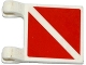 Part No: 2335pb146  Name: Flag 2 x 2 Square with 2 Red Triangles Pattern on Both Sides (Stickers) - Set 60095