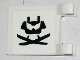 Part No: 2335pb198  Name: Flag 2 x 2 Square with Visor Chin Guard and Two Katanas Pattern on Both Sides (Stickers) - Set 70665