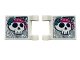 Part No: 2335pb218  Name: Flag 2 x 2 Square with Skull on Holographic Background Pattern on Both Sides (Stickers) - Set 41375