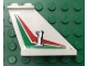 Part No: 2340pb028Lx  Name: Tail 4 x 1 x 3 with White Number 1 over Red and Green Pattern Left Side (Sticker)