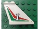 Part No: 2340pb028R  Name: Tail 4 x 1 x 3 with White Number 1 on Red and Green Chevrons Pattern on Right Side (Sticker) - Set 6543