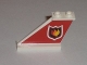 Part No: 2340pb037L  Name: Tail 4 x 1 x 3 with Fire Logo Badge on Red Background Pattern on Left Side (Sticker) - Set 7206