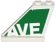 Part No: 2340pb053  Name: Tail 4 x 1 x 3 with White  'AVE' on Green Background Pattern on Left Side (Sticker) - Set 79120