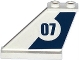 Part No: 2340pb056L  Name: Tail 4 x 1 x 3 with Dark Blue Stripe and '07' in White Circle Pattern on Left Side (Sticker) - Set 60069