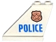 Part No: 2340pb058L  Name: Tail 4 x 1 x 3 with Police Copper Star Badge and Blue 'POLICE' Pattern on Left Side (Sticker) - Set 60130