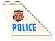 Part No: 2340pb058R  Name: Tail 4 x 1 x 3 with Police Copper Star Badge and Blue 'POLICE' Pattern on Right Side (Sticker) - Set 60130