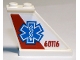 Part No: 2340pb065R  Name: Tail 4 x 1 x 3 with EMT Star of Life and '60116' on Red and White Background Pattern on Right Side (Sticker) - Set 60116