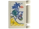 Part No: 24093pb107  Name: Minifigure, Utensil Book Cover with Friends Luna in Wheelchair at Skate Park with Palm Trees Pattern (Sticker) - Set 41751