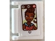 Part No: 24093pb134  Name: Minifigure, Utensil Book Cover with Tablet Computer Screen, Minifigure with Coral and Medium Azure Top Pattern (Sticker) - Set 41717