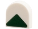 Part No: 24246pb062  Name: Tile, Round 1 x 1 Half Circle Extended with Dark Green Triangle