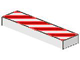 Lot ID: 295094875  Part No: 2431p02  Name: Tile 1 x 4 with Red and White Danger Stripes (Red Corners) Pattern