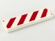 Part No: 2431p02  Name: Tile 1 x 4 with Red and White Danger Stripes (Red Corners) Pattern