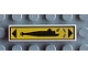 Part No: 2431pb0014R Name: Tile 1 x 4 with Black Submarine and Triangles, Blue Arrows on Yellow Background Pattern Model Right Side (Sticker) - Set 8480 Part No: 2431pb0014R Name: Tile 1 x 4 with Black Submarine and Triangles, Blue Arrows on Yellow Background Pattern Model Right Side (Sticker) - Set 8480