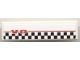 Part No: 2431pb0087  Name: Tile 1 x 4 with 'V-8' and Checkered Pattern (Sticker) - Set 8121