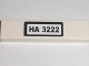 Part No: 2431pb0144  Name: Tile 1 x 4 with Black 'HA 3222' Pattern (Sticker) - Set 3222