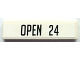 Part No: 2431pb0307 Name: Tile 1 x 4 with Black 'OPEN 24' Pattern (Sticker) - Set 8154 Part No: 2431pb0307 Name: Tile 1 x 4 with Black 'OPEN 24' Pattern (Sticker) - Set 8154