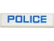 Part No: 2431pb0335  Name: Tile 1 x 4 with Blue 'POLICE' on White Background Pattern (Sticker) - Sets 60042 / 60044