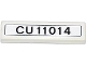 Part No: 2431pb0355  Name: Tile 1 x 4 with 'CU 11014' Pattern (Sticker) - Set 42024