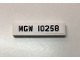 Part No: 2431pb0487 Name: Tile 1 x 4 with Black 'MGW 10258' Pattern (Sticker) - Set 10258 Part No: 2431pb0487 Name: Tile 1 x 4 with Black 'MGW 10258' Pattern (Sticker) - Set 10258