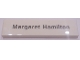 Part No: 2431pb0496 Name: Tile 1 x 4 with Black 'Margaret Hamilton' Pattern Part No: 2431pb0496 Name: Tile 1 x 4 with Black 'Margaret Hamilton' Pattern