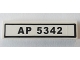Part No: 2431pb0504  Name: Tile 1 x 4 with 'AP 5342' Pattern (Sticker) - Set 8289