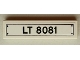 Part No: 2431pb0535  Name: Tile 1 x 4 with Black 'LT 8081' and 4 Rivets Pattern (Sticker) - Set 8081