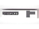 Part No: 2431pb0553L  Name: Tile 1 x 4 with 'CHOPARD' and Dark Bluish Gray Markings Pattern Model Left Side (Sticker) - Set 75876