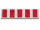 Part No: 2431pb0556 Name: Tile 1 x 4 with 5 Red Wide Stripes Pattern Part No: 2431pb0556 Name: Tile 1 x 4 with 5 Red Wide Stripes Pattern