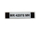 Part No: 2431pb0578  Name: Tile 1 x 4 with Black 'MR 42078 MK' Pattern (Sticker) - Set 42078