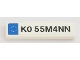 Part No: 2431pb0581  Name: Tile 1 x 4 with 'K0 55M4NN' Pattern (Sticker) - Set 42043