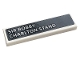 Part No: 2431pb0671  Name: Tile 1 x 4 with White 'SIR BOBBY CHARLTON STAND' on Dark Bluish Gray Background Pattern (Sticker) - Set 10272