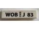 Part No: 2431pb0720 Name: Tile 1 x 4 with 'WOB - J 83' Pattern (Sticker) - Set 10252 Part No: 2431pb0720 Name: Tile 1 x 4 with 'WOB - J 83' Pattern (Sticker) - Set 10252