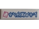 Part No: 2431pb0757  Name: Tile 1 x 4 with Dark Pink Ticket and Blue Ninjago Logogram 'TICKETS' Pattern (Sticker) - Set 70640